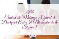 Contrat de Mariage Contrat de Mariage